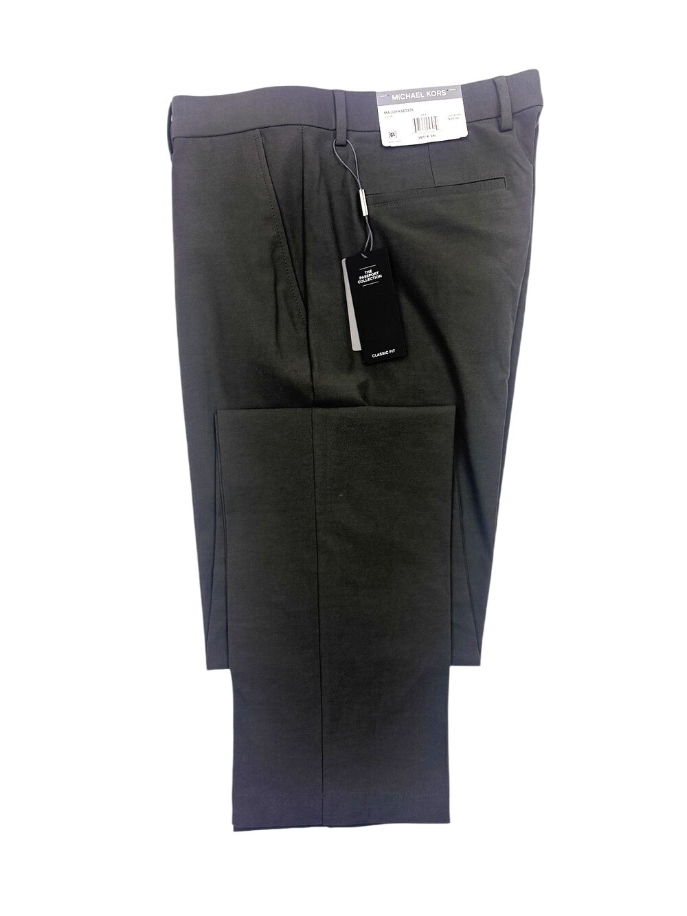 Michael Kors Performance Pants Mens 34x34 Army Green Bedford Classic Fit Stretch